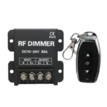 LED Funk Dimmer 12V 24V DC – RF Schalter mit Fernbedienung 30A 360W