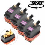 4x MG996R Servo 15KG Metallgetriebe – 180° 360° RC Digital Servo Set
