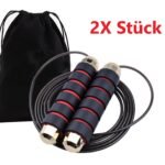 2x Stück Springseil Hüpfseil Skipping Jump Rope Seilspringen Fitness Schwarz Grün /Rot/Blau