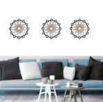 2 Stück BLUME DES LEBENS Wand Dekoration Holz für Büro Küche Wohnzimmer Stern – Bild 3