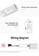 RGBW LED Funk Touch Dimmer 12V–24V – RF Controller mit Fernbedienung für LED Streifen – Bild 2