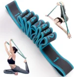3 stück Yoga Stretch Gurt, Resistance Bands, Fitnessbander, Training Bänder, Widerstandsbänder, Multi-Schleifen Verstellbares Übungsband, für Fitness, Tanztraining, Gymnastik